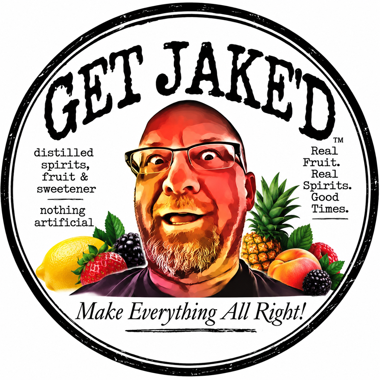 GET JAKE'D fruit spirits brand logo